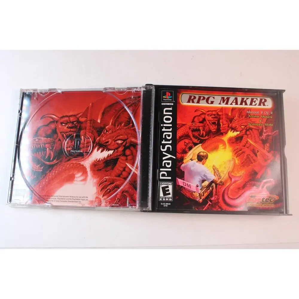 RPG Maker (Sony Playstation 1, PS1, 2000) Authentic, W/ both manials, tested